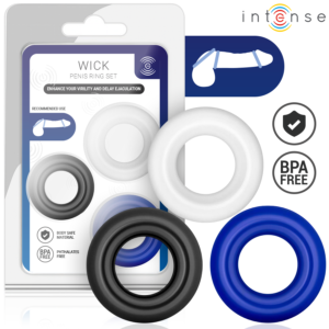Vigoroso INTENSE - CONJUNTO DE 3 ANÉIS PENIANOS EM CORES VARIADAS
