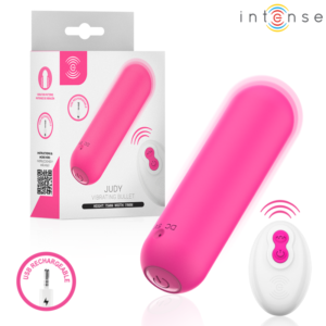 Vigoroso INTENSE - JUDY VIBRADOR BULLET RECARREGÁVEL COM CONTROLE REMOTO ROSA