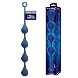 Vigoroso MR PLAY - BOLINHAS ANAL DE SILICONE AZUIS TAMANHO XL 52