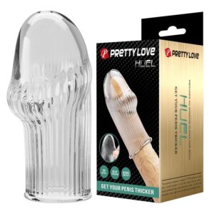 Vigoroso PRETTY LOVE - CAPA PENIANA HUEL PARA AUMENTAR A GROSSURA DO SEU PÊNIS TRANSPARENTE