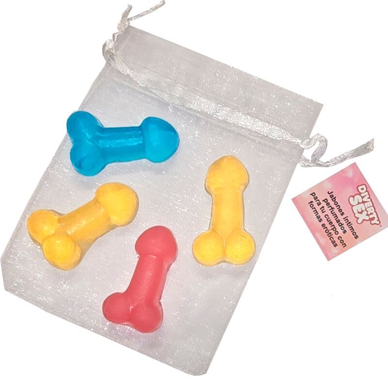 vVigoroso DIABLO PICANTE - 4 MINI SABONETES PERFUMADOS EM FORMATO DE PÊNIS