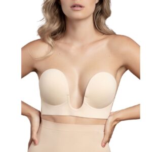 vVigoroso BYE-BRA - SUTI SEM ALAS EN U BEIGE COPO A