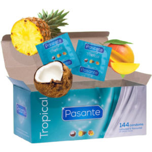Vigoroso - PASANTE - DE PRESERVATIVOS SABORES TROPICAIS 144 UNIDADES