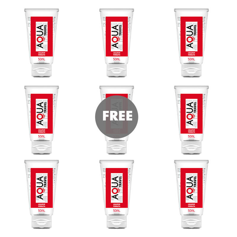 vVigoroso AQUA TRAVEL - LUBRIFICANTE À BASE DE ÁGUA AQUA TRAVEL LOLLIPOP SABOR - 50 ML 8+1 GRÁTIS