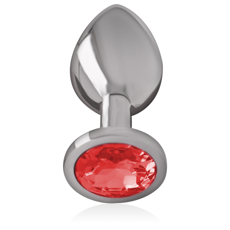 INTENSE - PLUG ANAL DE METAL DE ALUMÍNIO COM CRISTAL VERMELHO TAMANHO S - Image 2