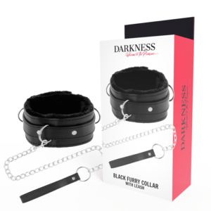 vVigoroso DARKNESS - COLAR DE POSTURA CONFORTÁVEL COM CORRENTE DE COURO