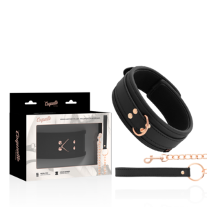 vVigoroso COQUETTE CHIC DESIRE - COLAR DE COURO FANTASY VEGAN COM ALA E FORRO DE NEOPRENE