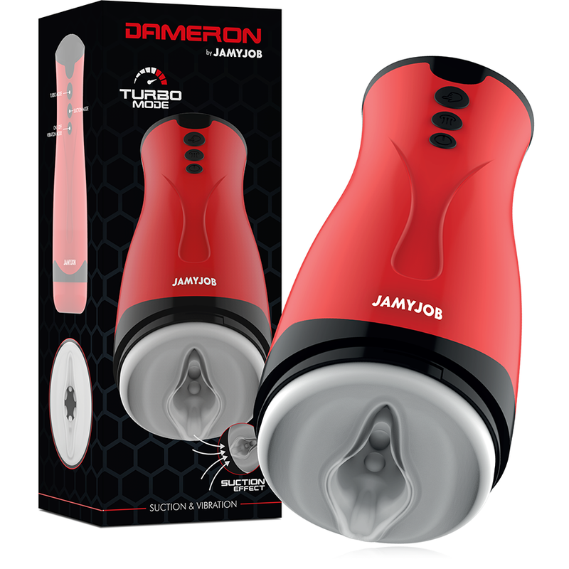 Vigoroso JAMYJOB - MASTURBADOR DAMERON DE SUCÇÃO E VIBRAÇÃO