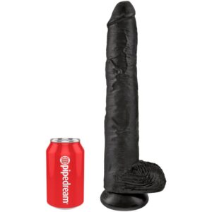 Vigoroso KING COCK - PÊNIS REALÍSTICO COM BOLAS 30.5 CM PRETO