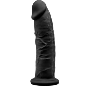 Vigoroso SILEXD - MODELO 2 PÊNIS REALÍSTICO PREMIUM SILEXPAN SILICONE PRETO 19 CM
