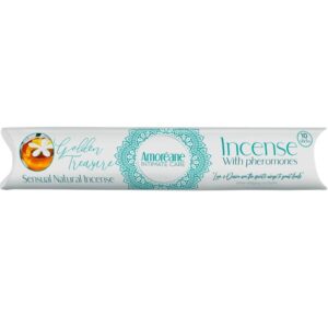 vVigoroso AMOREANE - INCENSO TESOURO DOURADO COM FEROMONAS AROMA DE JASMIM