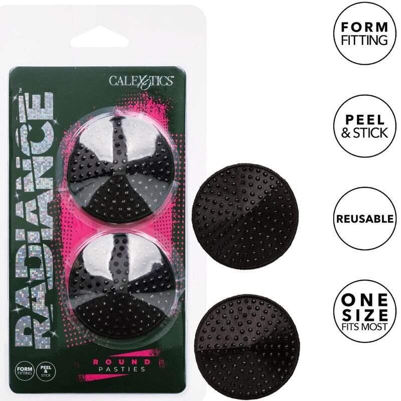 vVigoroso CALEXOTICS - RADIANCE TAMPAS PARA BICOS DE JÓIAS EM FORMA REDONDA