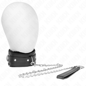vVigoroso KINK - COLAR COM TRELA 65 CM COM RESTRIÇÕES PRETO 36-42 CM X 5