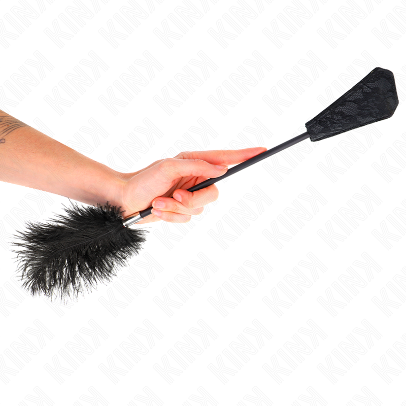KINK - PENAS DE AVESTRUZ PARA CÓCEGAS COM PALETE DE RENDA 56 CM - Image 3