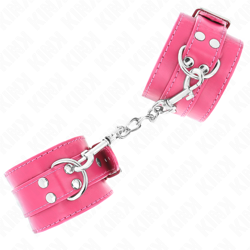 KINK - PUNHOS RASPBERRY ROSE COM FORRO RASPBERRY ROSE AJUSTÁVEL 20-28 CM X 5,5 CM - Image 3
