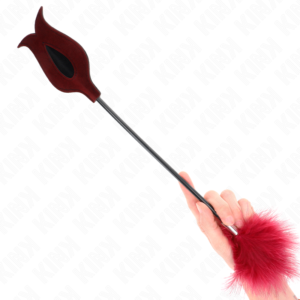 vVigoroso KINK - PENAS DE CÓCEGAS COM REMO FORMA DE ROSA 8 CM