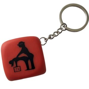 vVigoroso DIABLO PICANTE - CHAVEIRO DADO VERMELHO COM POSES