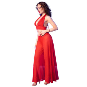 vVigoroso CHILIROSE - CR 4857 CONJUNTO DE BLUSA E CALÇA VERMELHA TAMANHO G
