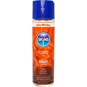 vVigoroso SKINS - LUBRIFICANTE SABOROSO À BASE DE ÁGUA COM CARAMELO SALGADO 130 ML