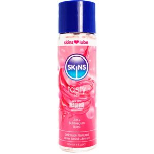 vVigoroso SKINS - LUBRIFICANTE SABOROSO À BASE DE ÁGUA COM CHICLETE 130 ML