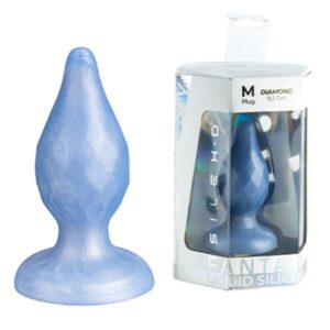 Vigoroso SILEXD - DIAMOND PLUG ANAL FANTASY DE SILICONE LÍQUIDO TERMOREATIVO AZUL PEROLADO 9