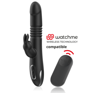Vigoroso BLACK&SILVER - KENJI VIBRADOR RABBIT UP & DOWN + CONTROLO REMOTO WATCHME