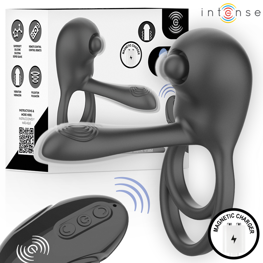 Vigoroso INTENSE - SPIKE ANEL PENIANO VIBRATÓRIO COM CONTROLE REMOTO