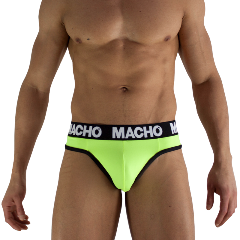 vVigoroso MACHO - MTG001 CALCINHA FIO DENTAL AMARELA FLUORESCENTE TAMANHO S