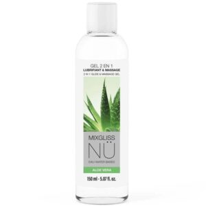 vVigoroso MIXGLISS - 2 EM 1 LUBRIFICANTE À BASE DE ÁGUA E GEL DE MASSAGEM NURU ALOE VERA 150 ML