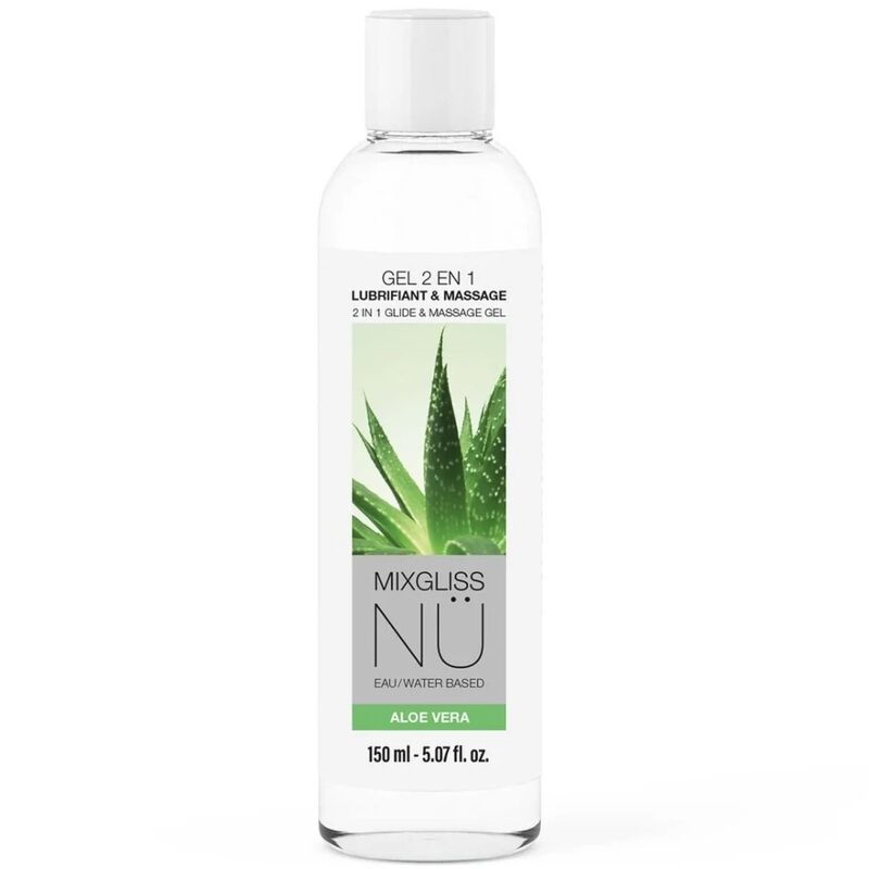 vVigoroso MIXGLISS - 2 EM 1 LUBRIFICANTE À BASE DE ÁGUA E GEL DE MASSAGEM NURU ALOE VERA 150 ML