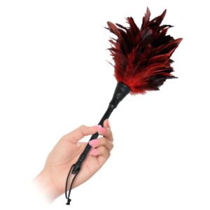 vVigoroso FETISH FANTASY SERIES - CÓCEGAS COM PENAS PRETAS E VERMELHAS