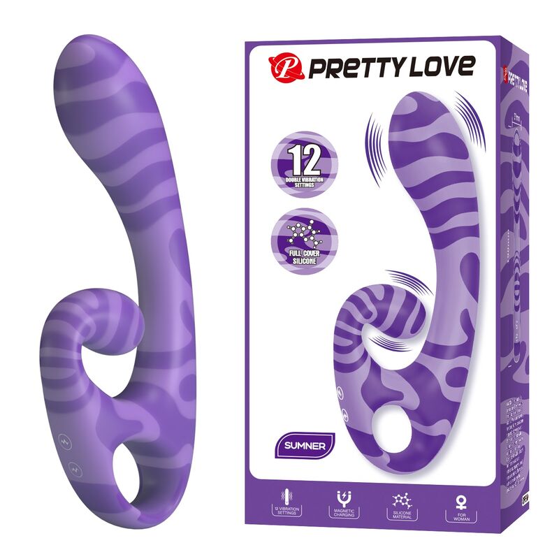 Vigoroso PRETTY LOVE - SUMMER VIBRADOR DE DUAS PONTAS COM ALÇA 19 CM Ø 3