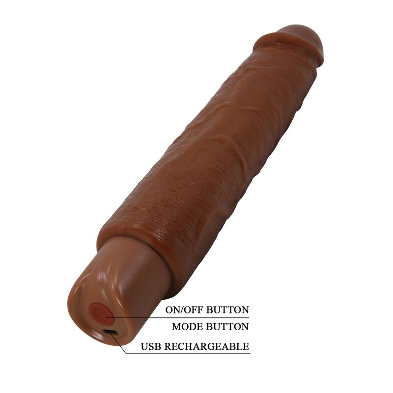 PRETTY LOVE - VIBRADOR REALISTA GAVIN 25 CM Ø 5 CM MARROM - Image 2