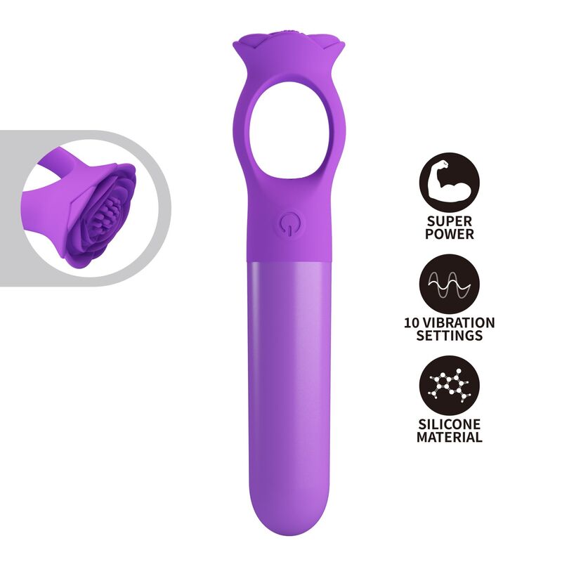 PRETTY LOVE - MINI VIBRADOR MASSAGEADOR RECARREGÁVEL GIANA ROXO - Image 2