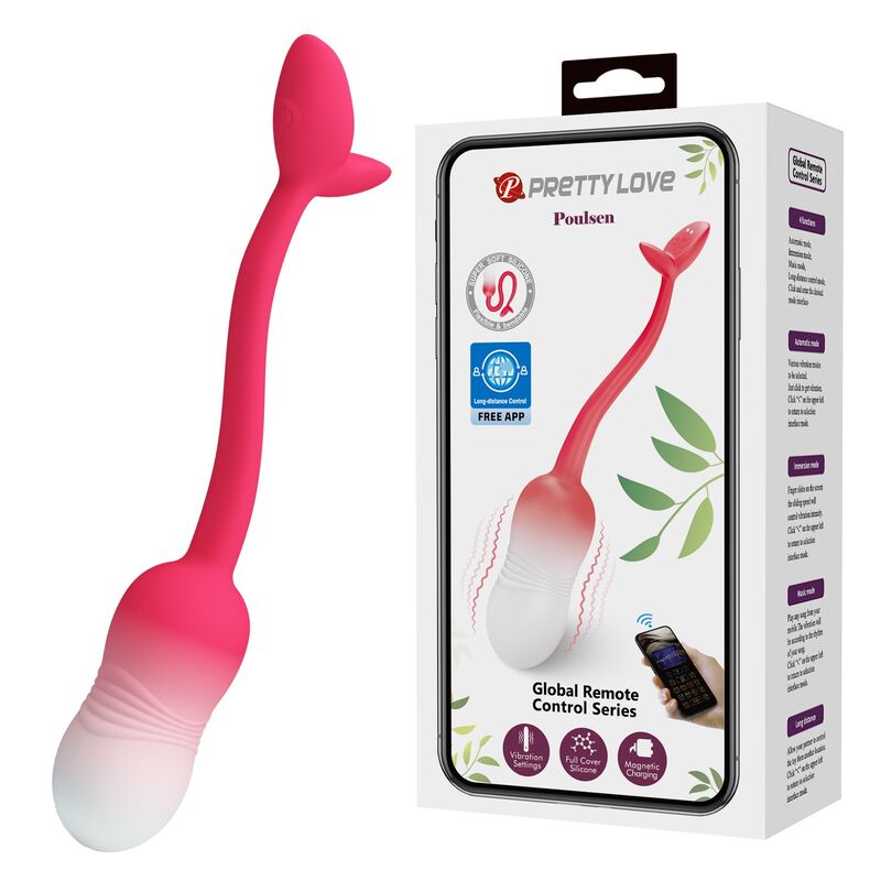 Vigoroso PRETTY LOVE - OVO VIBRATÓRIO COM CONTROLE POR APP PULSEN