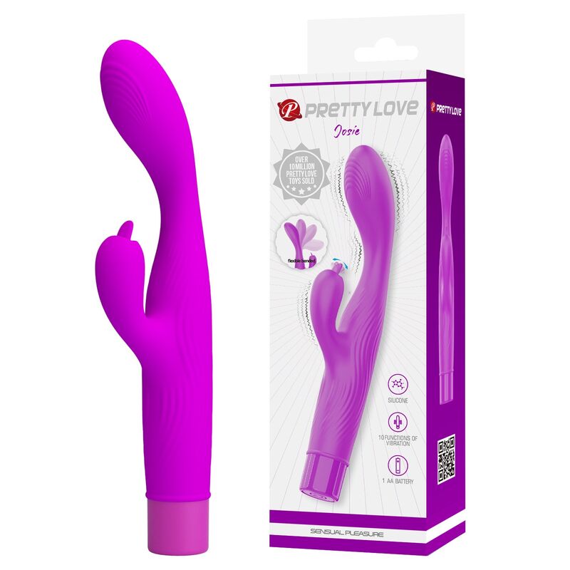 Vigoroso PRETTY LOVE - VIBRADOR JENE COM DUPLA ESTIMULAÇÃO DO PONTO G E DO CLITÓRIS - ROXO