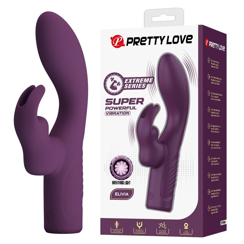 Vigoroso PRETTY LOVE - VIBRADOR COELHO RECARREGÁVEL OLIVIA COM 10 FUNÇÕES
