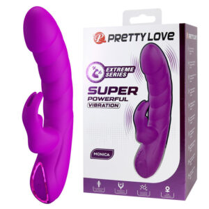Vigoroso PRETTY LOVE - MONICA VIBRADOR RECARREGÁVEL COM DUPLA ESTIMULAÇÃO PARA PONTO G E CLITÓRIS ROXO