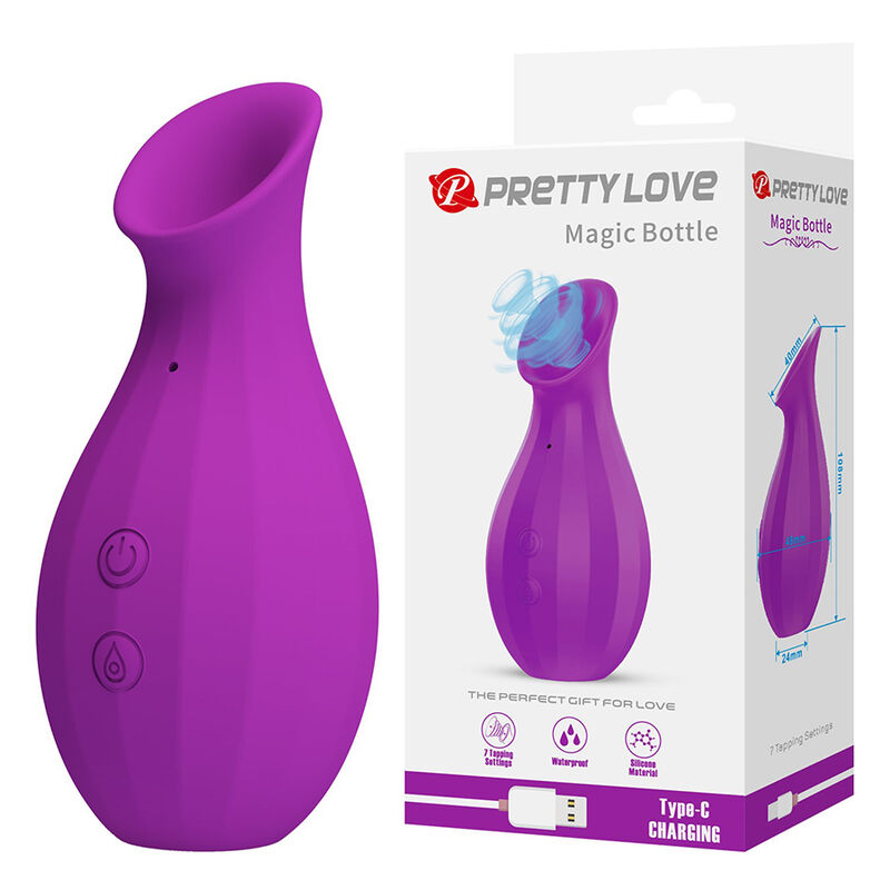 Vigoroso PRETTY LOVE - GARRAFA MÁGICA ESTIMULADOR CLITORIANO RECARREGÁVEL POR SUCÇÃO - ROXO