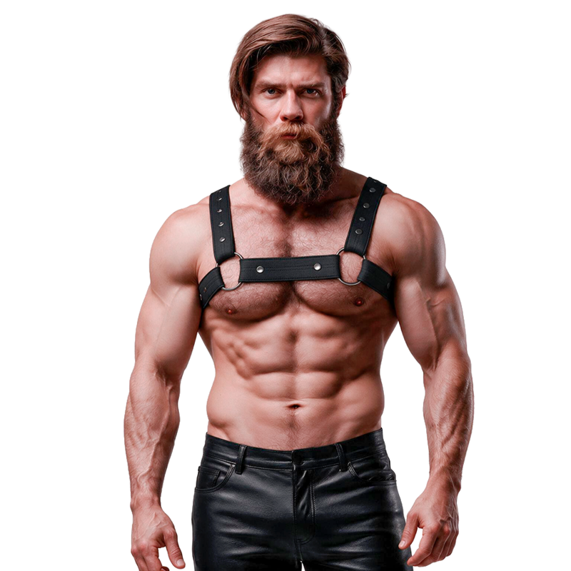 vVigoroso FETISH SUBMISSIVE ATTITUDE - ARNÊS ESPORTIVO DE NEOPRENE AJUSTVEL PARA HOMENS