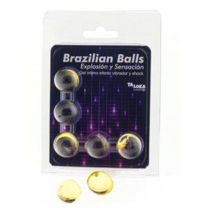 vVigoroso TALOKA - 5 BOLAS BRASILEIRAS GEL EMOCIONANTE VIBRANTE E EFEITO DE CHOQUE