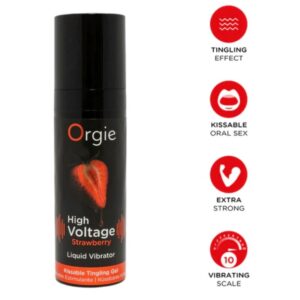 vVigoroso ORGIE - VIBRADOR LÍQUIDO DE MORANGO DE ALTA VOLTAGEM