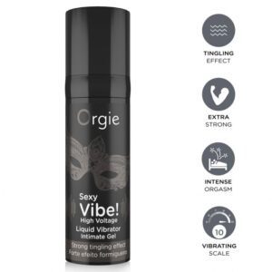 vVigoroso ORGIE - VIBRAÇÃO SEXY! VIBRADOR LÍQUIDO EXTRA FORTE DE ALTA VOLTAGEM 15 ML