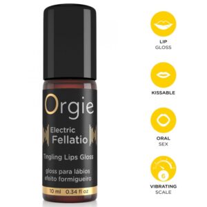vVigoroso ORGIE - GLOSS LABIAL VIBRATÓRIO E FORMIGANTE PARA FELATIO ELÉTRICO 10 ML