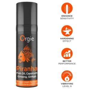 vVigoroso ORGIE - CREME DE PODER PIRANHA PARA ELE 15 ML