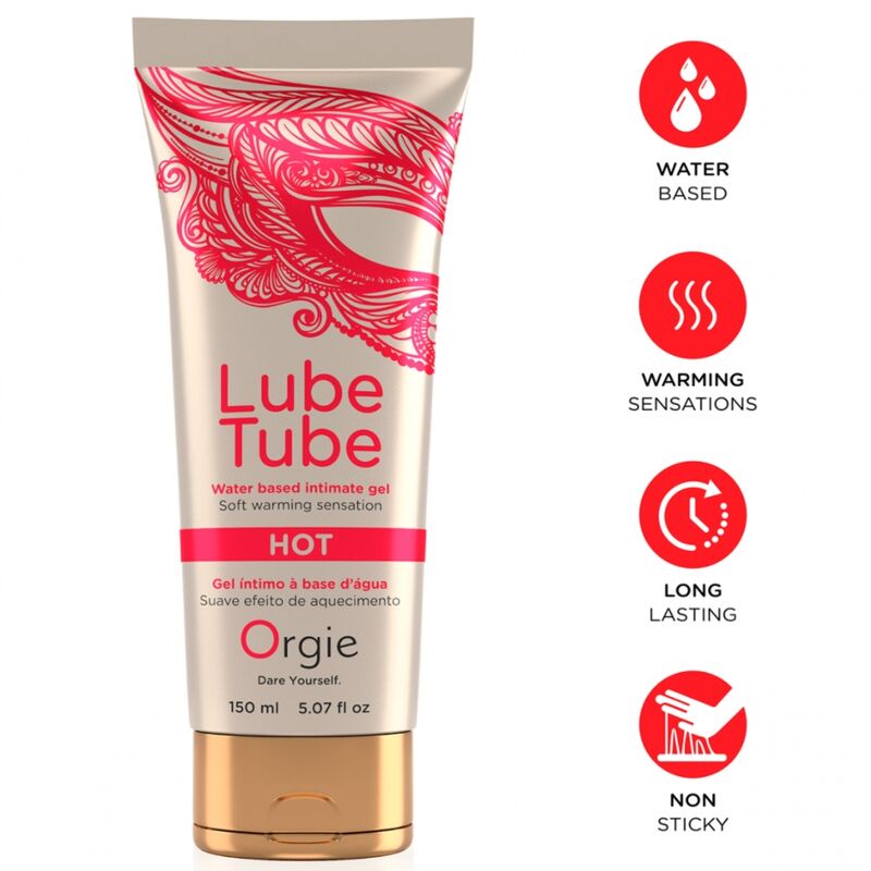 vVigoroso ORGIE - LUBRIFICANTE EM TUBO GEL ÍNTIMO À BASE DE ÁGUA COM AQUECIMENTO 150 ML
