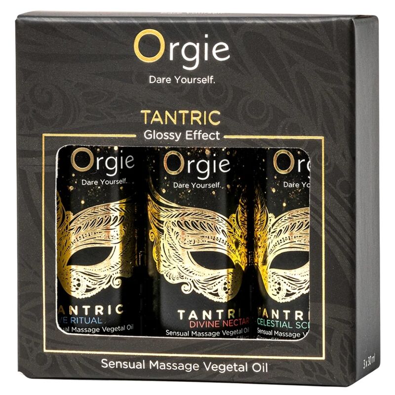 vVigoroso ORGIE - COLEÇÃO MINI ÓLEOS DE MASSAGEM SENSUAL TÂNTRICA 3 X 30 ML