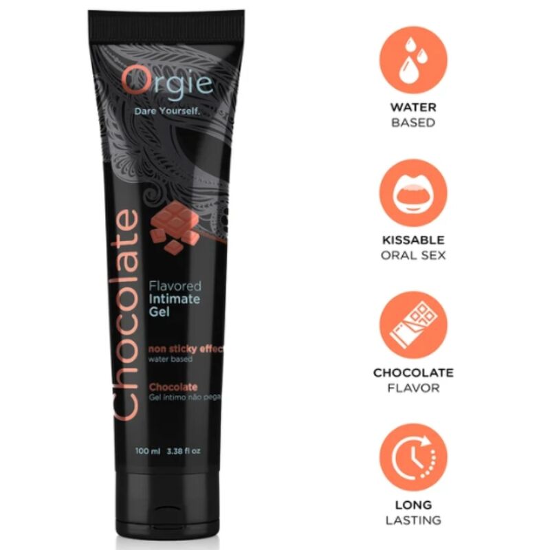 vVigoroso ORGIE - LUBRIFICANTE EM TUBO CHOCOLATE BEIJÁVEL GEL ÍNTIMO À BASE DE ÁGUA 100 ML