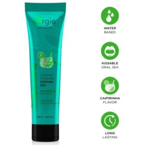 vVigoroso ORGIE - LUBRIFICANTE EM TUBO COQUETEL CAIPIRINHA GEL ÍNTIMO À BASE DE ÁGUA BEIJÁVEL 100 ML