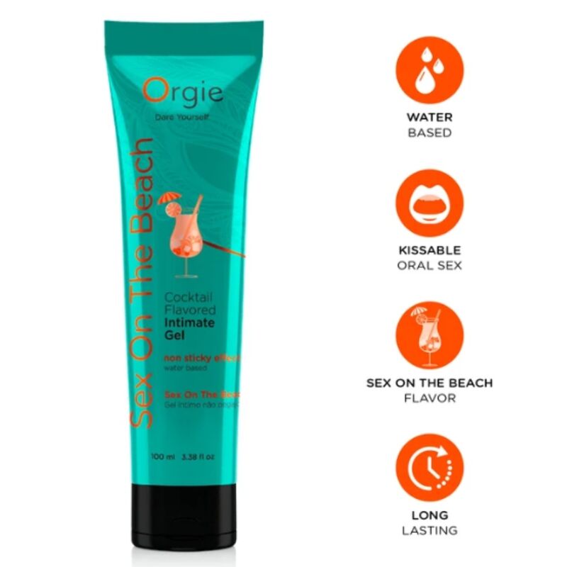 vVigoroso ORGIE - LUBRIFICANTE EM TUBO COQUETEL SEXO NA PRAIA BEIJÁVEL GEL ÍNTIMO À BASE DE ÁGUA 100 ML